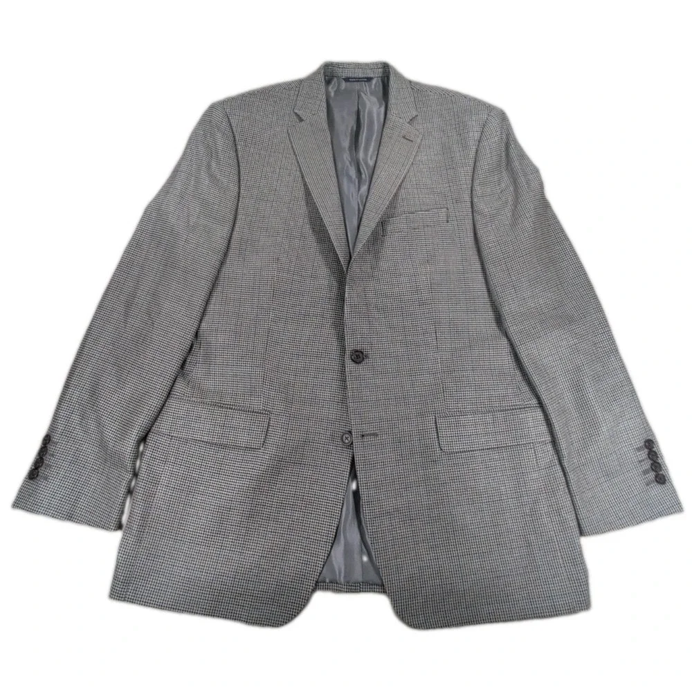 Ralph Ralph Lauren Sport Coat Mens 44L Houndstooth Silk Wool Blazer Dillards